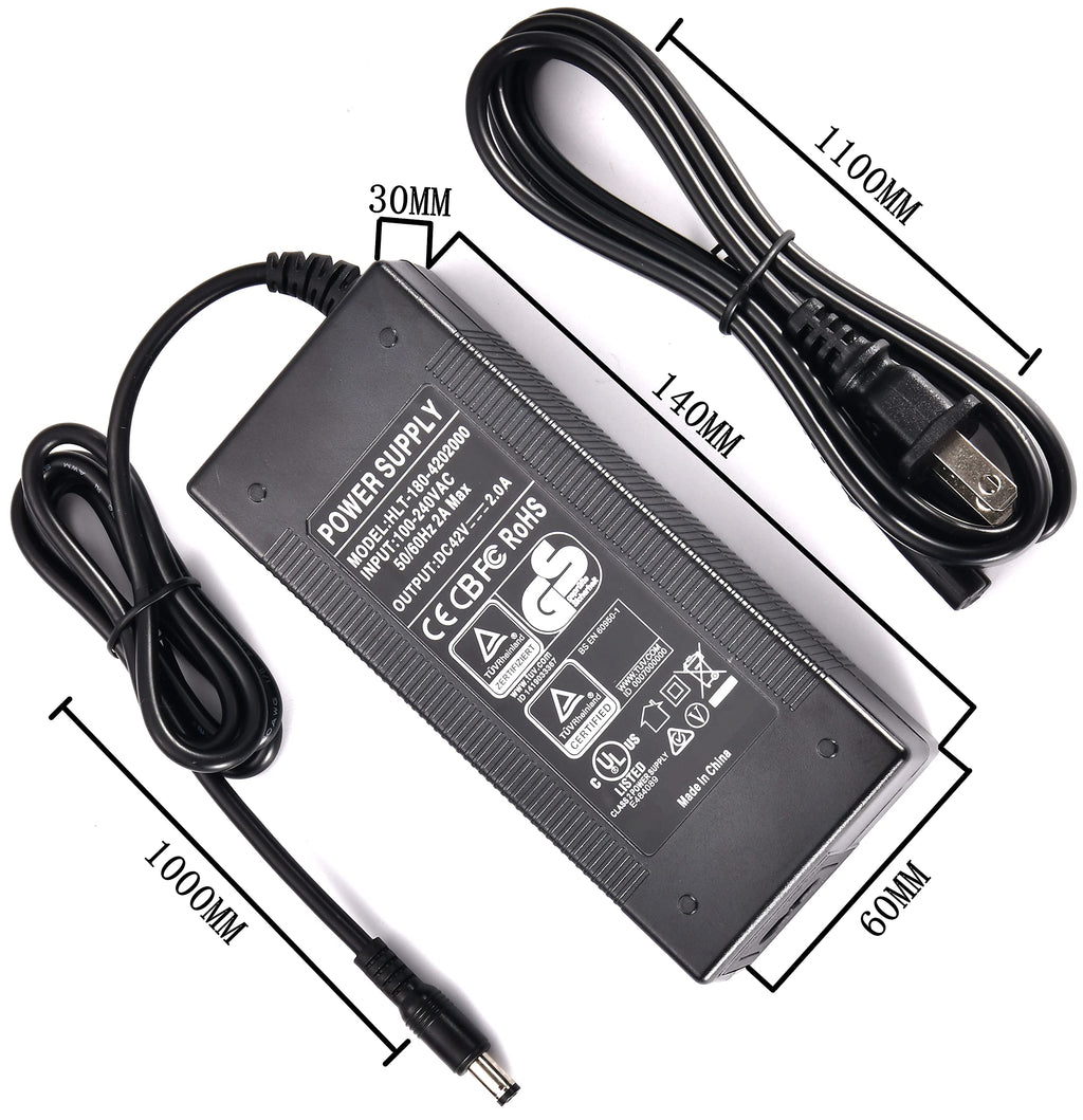 42V 2A Charger for Hiboy Scooter Charger,Jetson Scooter Charger,Suitable for Hiboy Scooter S2,S2 Lite,S2 Pro,KS4,KS4 Pro,NEX