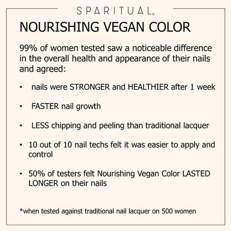 SpaRitual Nourishing Vegan Color | Glowing Heart 0.5 fl oz | One-Step Nail Polish Formula