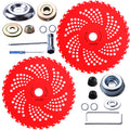 RAHQHD 2 Pack 9" x36T Carbide Tipped Tip Brush Cutter Weed Eater Blades with Universal Adapter Kit for Brush Cutter, Trimmer, Weed Eater, Compatible with Husqvarna, Stihl, Fsx, and More