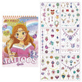 Pre-Cut 90+PCS Princess Temporary Tattoos for Kids, Safe Peel & Apply Fairy Jewelry Tattoos, Waterproof Birthday Party Favors for Girls