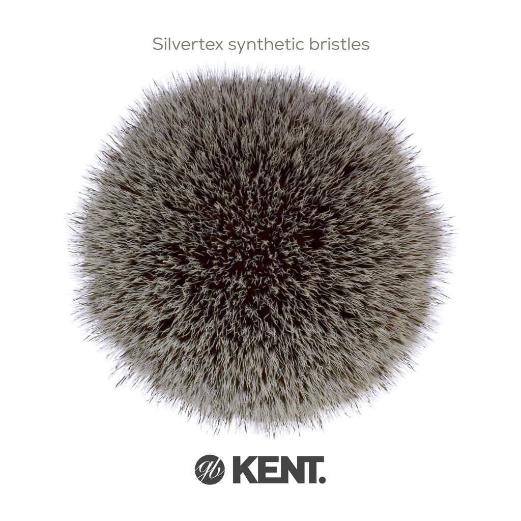 Kent BLK4S Shaving Brush with Ultra-Soft Silvertext Synthetic Bristles and Black Resin Handle to use with Shave Cream or Soap for a Perfect Lather. Luxury Shaving Since 1777, Made in England