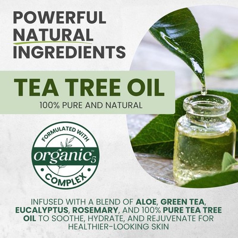 KESMEDIK Tea Tree Oil Soap Body Wash with Peppermint for Foot & Body, Antifungal & Antibacterial Support Cleanser, Helps Soothe Ringworm, Athlete’s Foot, Jock Itch, Acne & Body Odors