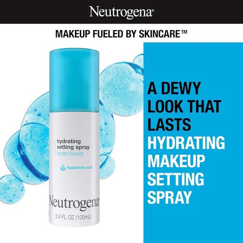 Neutrogena Hydro Boost Hydrating Makeup Setting Spray - Fragrance-Free, Non-Comedogenic, 3.4 fl. oz