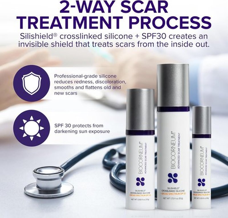 Silishield® Advanced Scar Treatment Gel - Silicone Formula with SPF 30 for Surgical & Keloid Scars - 20g, Safe for All Ages, Made in USA