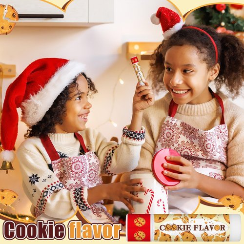 Siifert 50pcs Christmas Peppermint Candy Flavor Lip Balms Gift Bulk Candy Gingerbread Hot Cocoa Cookie Cinnamon Flavor Lip Balm Christmas Party Gift Stocking Stuffer for Coworker Staff Employee (Cute)