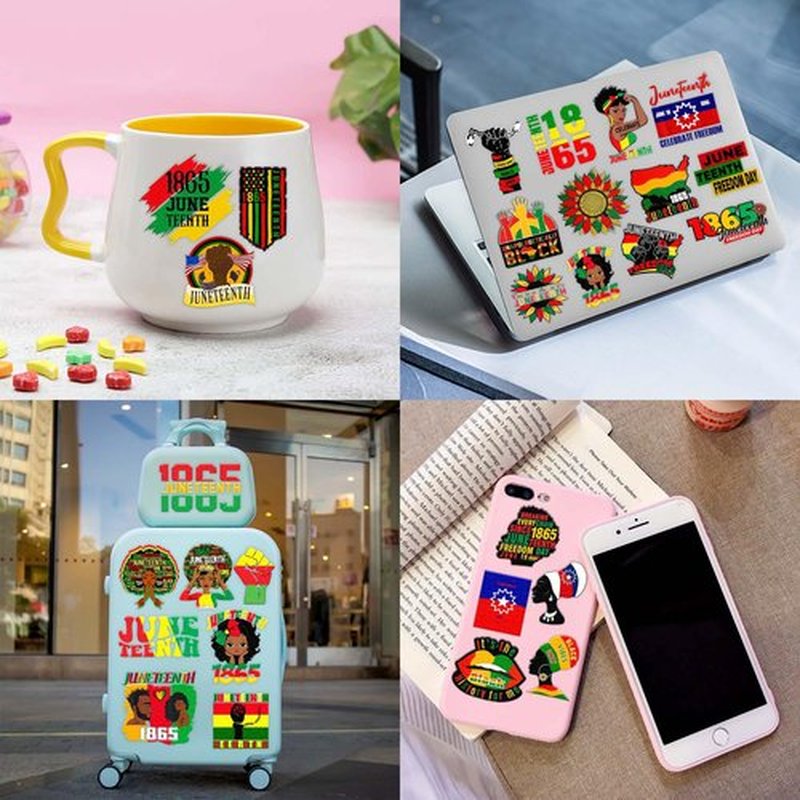 96 PCS Juneteenth Temporary Tattoos – African American Party Decorations, Black History Month Supplies, Afro American Stickers for Kids Adults Party Favors Gifts Decor