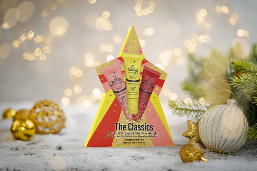 The Classics by Dr. PawPaw for Women - 3 Pc 0.33oz Tinted Lip Balm - Peach Pink, 0.33oz Lip Balm - Original, 0.33 Tinted Lip Balm - Ultimated Red