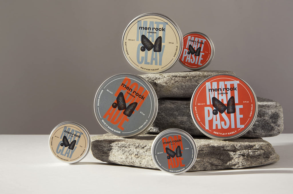 Men Rock Matt Paste - High Hold-Matt Finish - Strong Hold Hair Paste for Men - All Day Hold Styling Cream for Men - Hair Styling Products - 3 oz