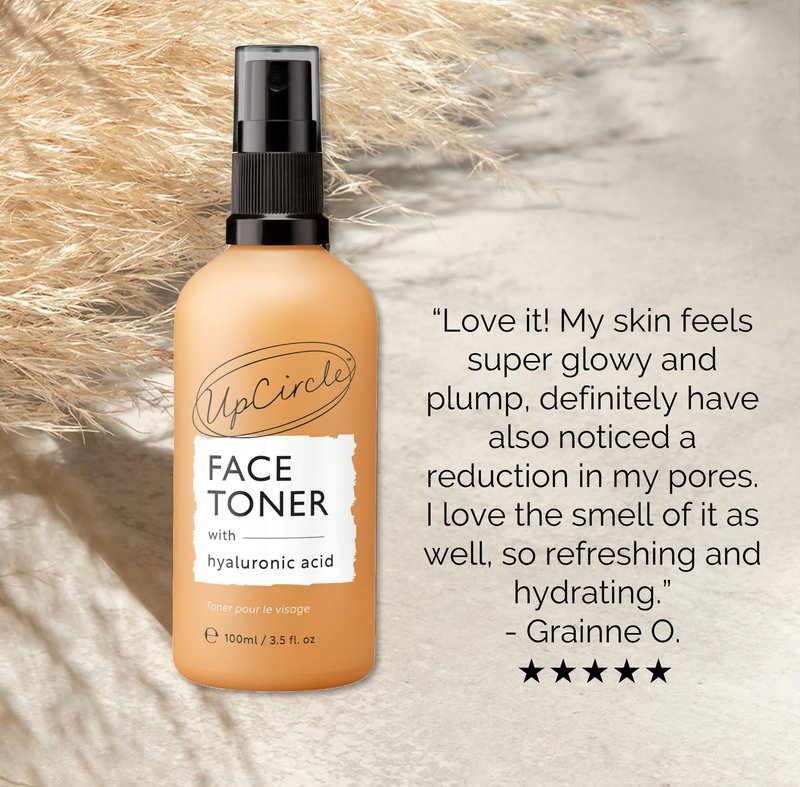UpCircle Face Toner with Hyaluronic Acid + Salicylic Acid 3.5oz - for Balancing, Plumping + Soothing - Mandarin Fruit Water, Chamomile Extract + Glycerin - Natural, Vegan + Cruelty-Free