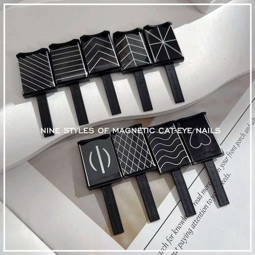 DANNEASY 60pcs Cat Eye Nail Magnet for Nail Art, Cat Eye Gel Nail Polish Magnet Strong Magnetic Nail Polish Magnets for Nails Multi-Function Nail Tool for Nails Salon Accessories