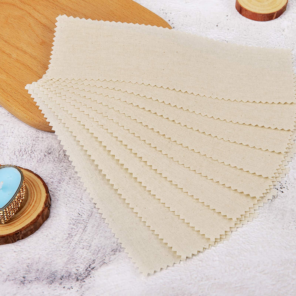 Whaline 200Pcs Fabric Wax Strip Natural Muslin Epilating Wax Strips Facial Hair Removal 7.9 x 2.8 Inch Large Cotton Cloth Precut Waxing Strips for Women Men Body Face Arms Legs Hair Removal