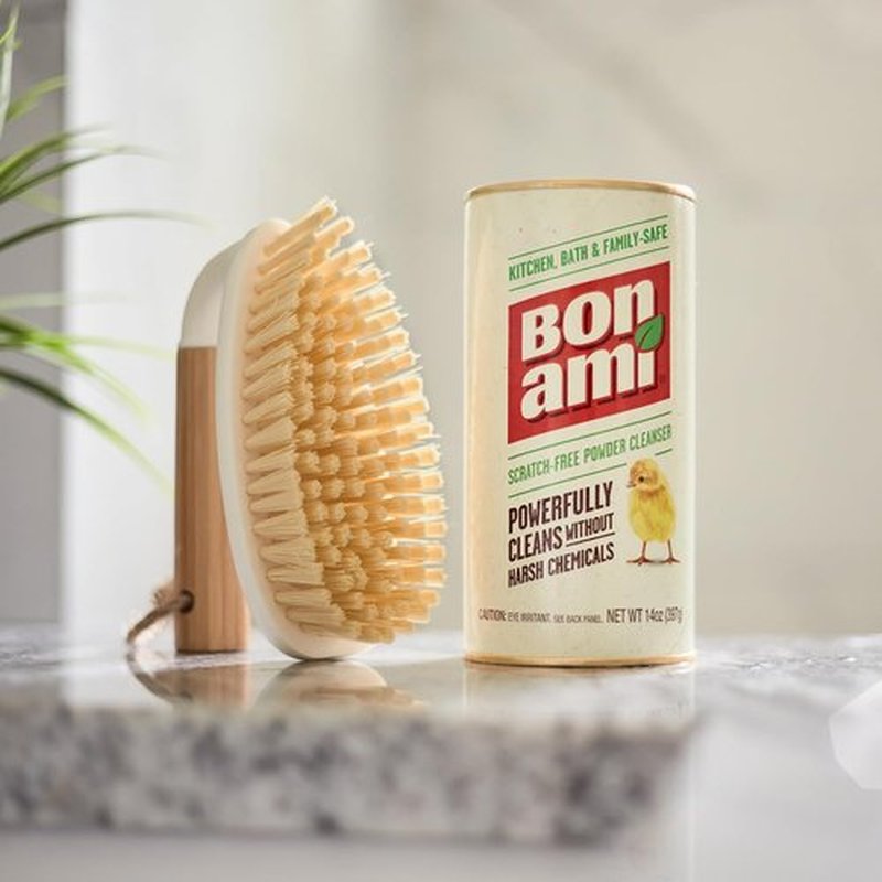 Bon Ami Powder Cleanser - Multi-Surface Cleaner for Kitchens & Bathrooms, Removes Grime & Odors (Single Pack)