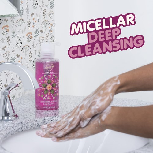 Safeguard Liquid Hand Soap, Micellar Deep Cleansing, Washes Away 99% Bacteria, Made with Natural Moisturizers, Enriched with Skin Conditioners, PH Balanced, Sun Seeker Scent 10.1 oz (Pack of 4)