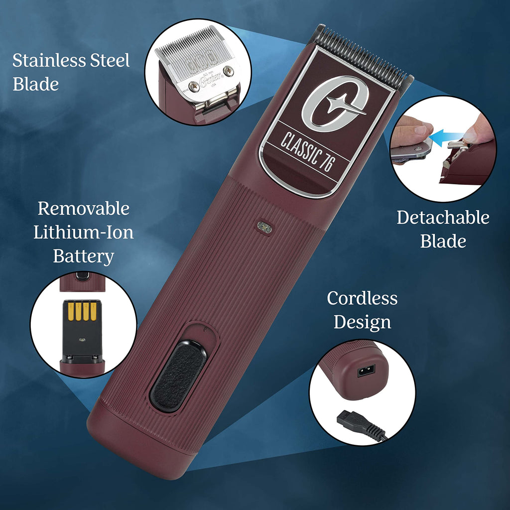 Oster Professional Burgundy Cordless C76 Clipper