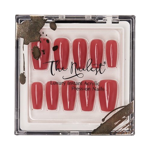 The Nailest - Instant Luxury Acrylic Press-on Nails-Tapered Square- Cosmo Rose
