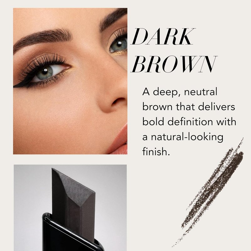Xtreme Lashes Brow Pencil - Dark Brown, Waterproof & Smudge-Proof, Long-Lasting Vegan Makeup