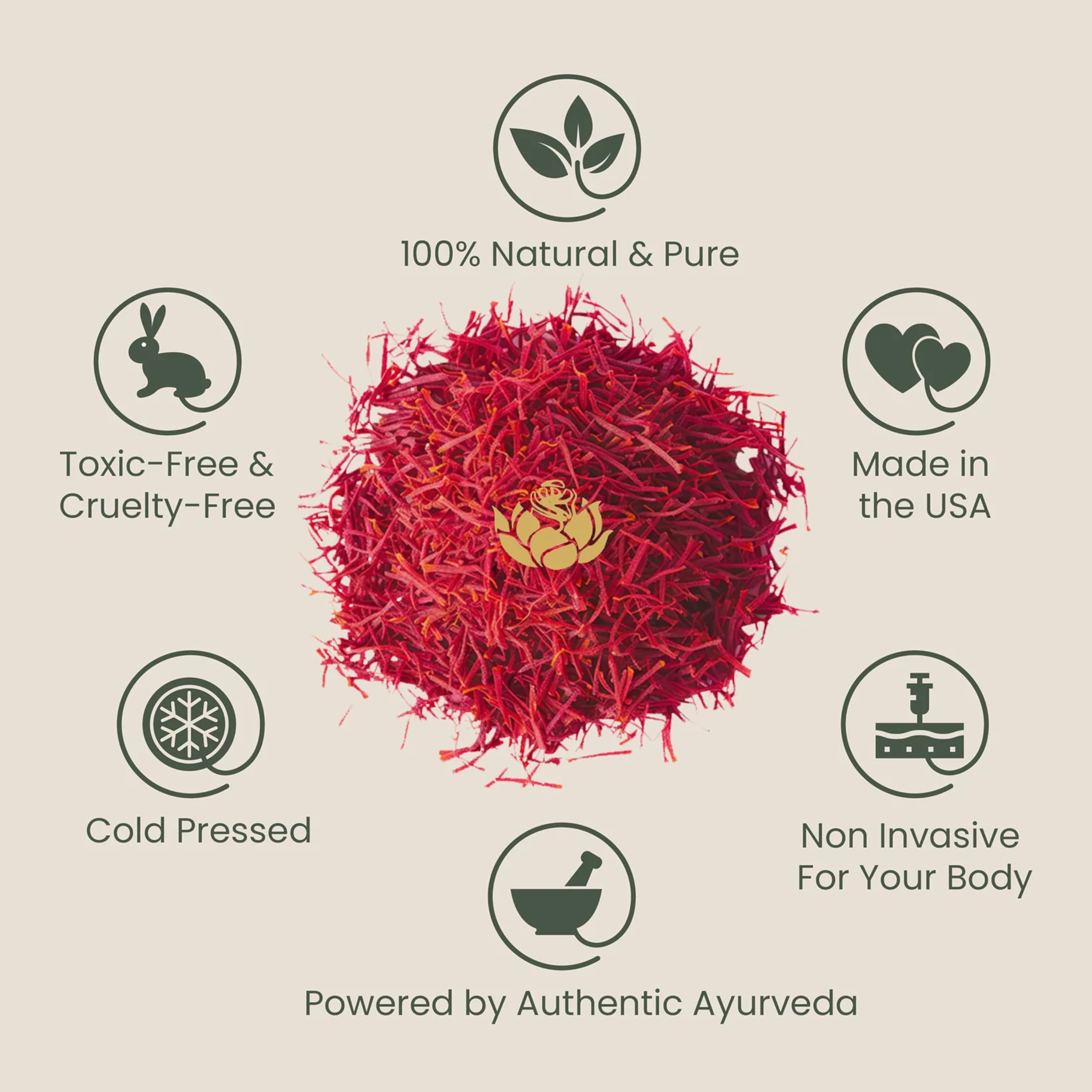 Shankara Kumkumadi Oil for Face - Pure Saffron with 32 Ayurvedic Flowers – Gua Sha Facial Oil for Glowing Skin – (5ml) Timeless Kumkumadi Tailam Original Scent – Moisturizing and Hydrating