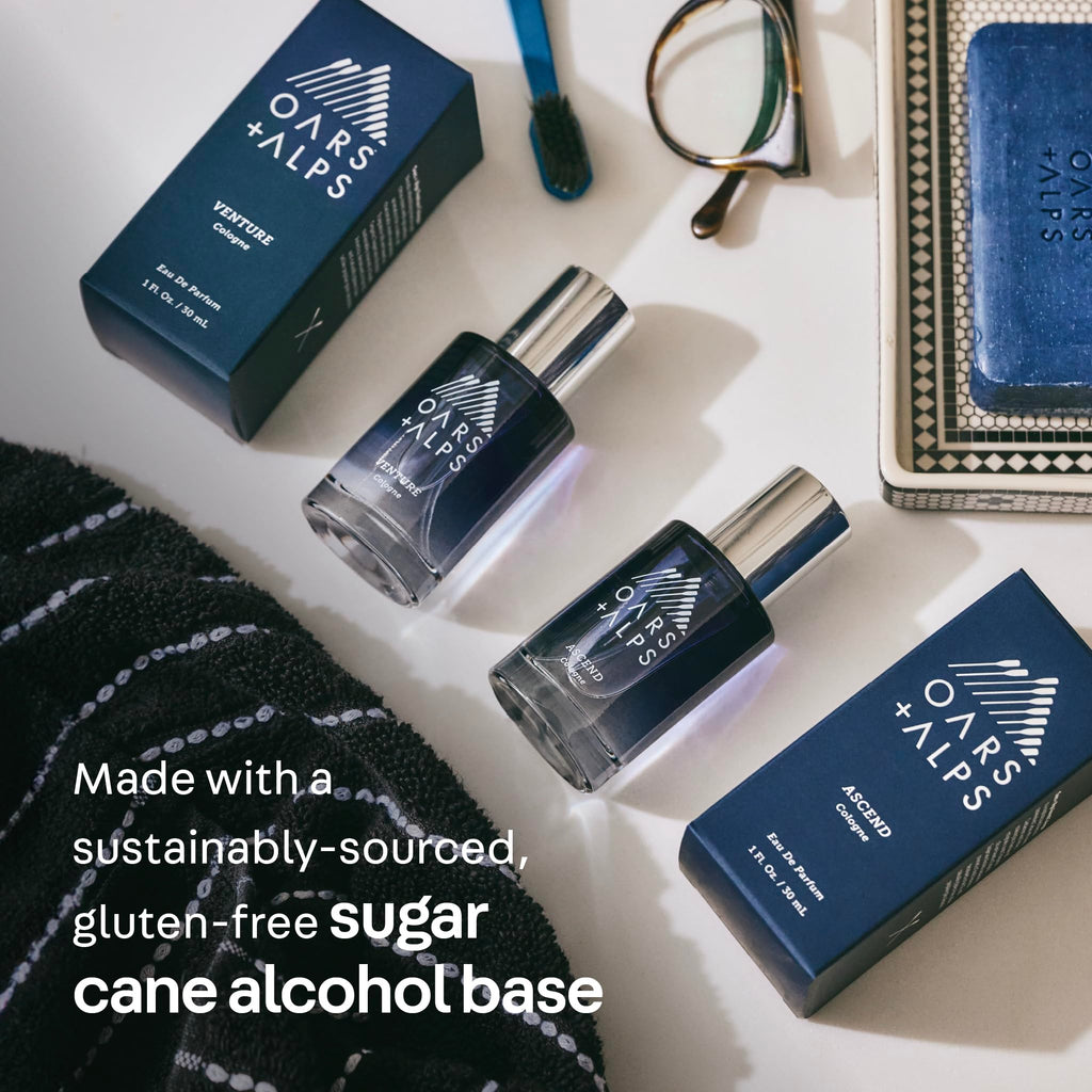 Oars + Alps Ascend Mens Cologne and Body Spray, Travel Size Cologne for Men Body Spray, Warm Fragrance, Scented with Mandarin, Teakwood Cedarwood & Warm Cardamom, Blends Refreshing, 1oz