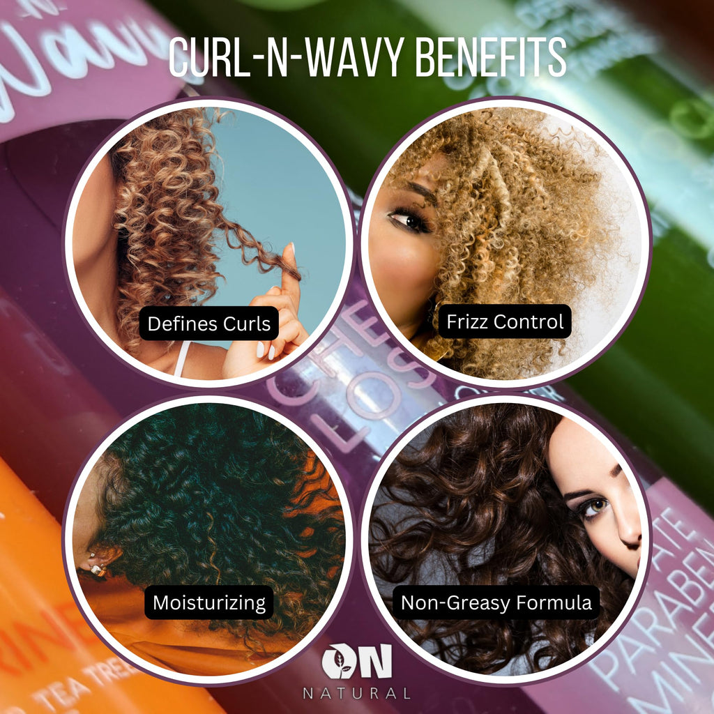 ON Natural On Curl and Wavy Curl Defining Conditioner & Detangler, Peppermint 8 oz