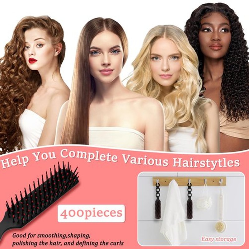 HOFASON 100 Pcs Bulk Hair Brushes for Homeless Supplies, Individually Wrapped Disposable Hair Brushes Nylon Bristles Detangling Hair Brush for Women Hotel Nursing Charity
