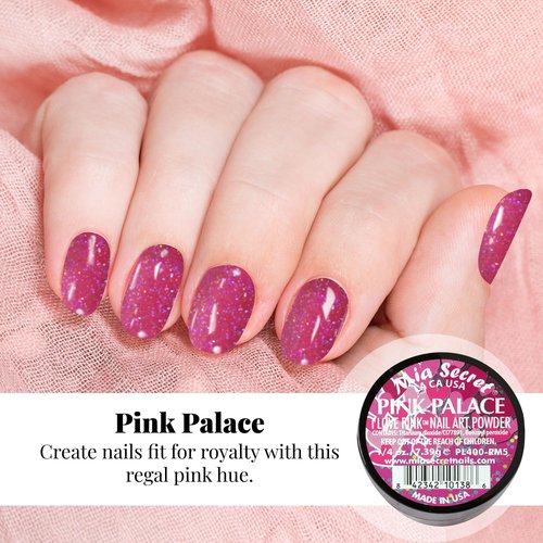 6PC Mia Secret Colored Acrylic Nail Art Powder Collection - I LOVE PINK, 6PC