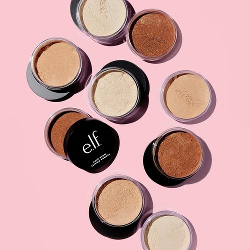 e.l.f. Halo Glow Setting Powder - Silky Finish for Soft Glow, Smooths Pores & Lines, Vegan, Deep