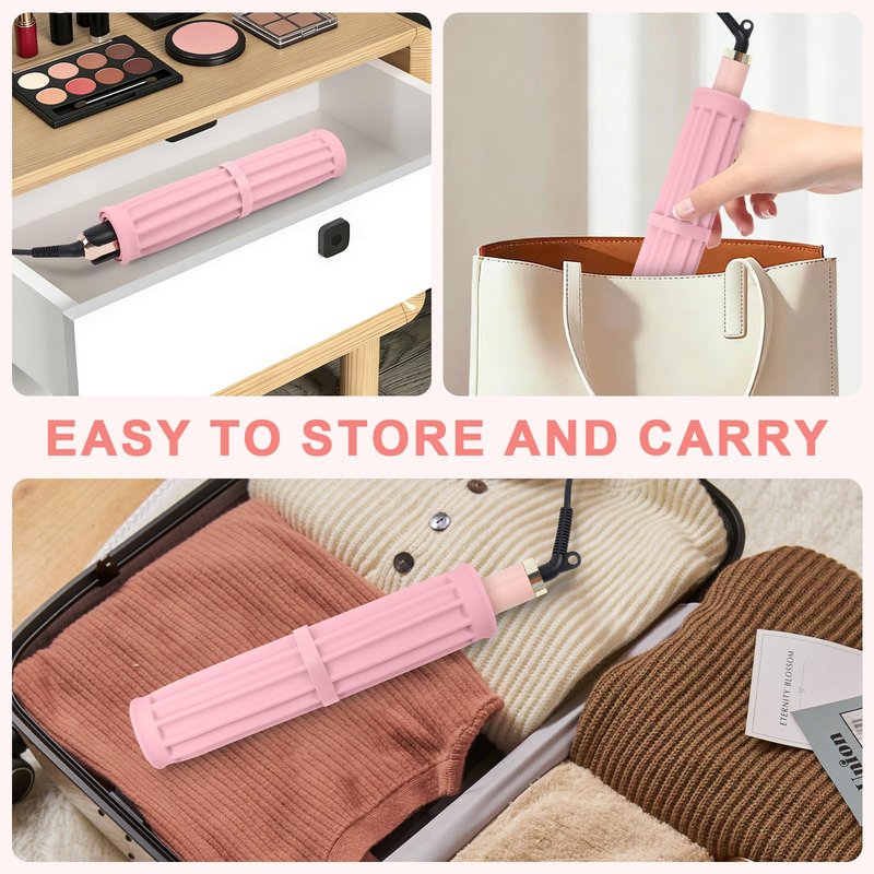 WRORUNER Oversize Silicone Heat Resistant Mat, Professional Hot Hair Tools Mat for Curling Iron, Flat Iron, Hair Straightener, Portable Hot Pad Cover with Velcro for Travel Home Salon(14.2" x 11.0")