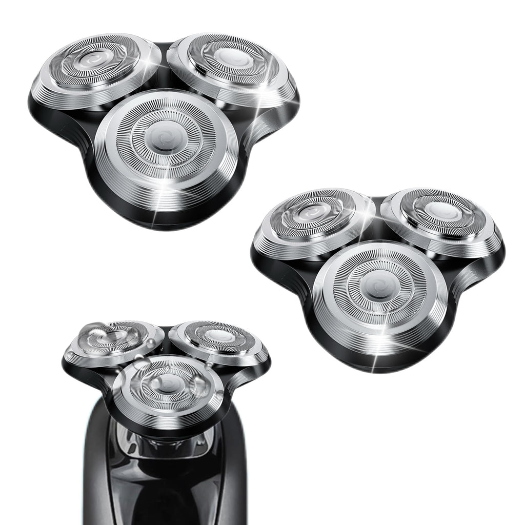 SH90 Replacement Heads Compatible with Philips Norelco Shavers Series 9000, New Version of Metal Wheel Buckle and Upgrade Double-Layer Precision Replacement Blades(2 Pack)