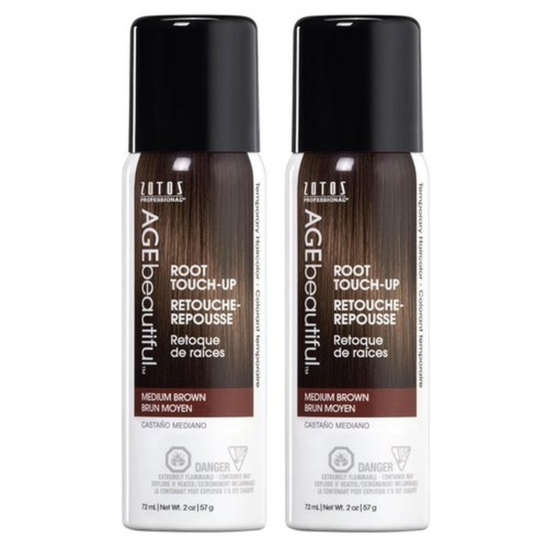 AGE Beautiful Root Touch Up Hair Color Spray - Temporary Gray Concealer | Adds Volume & Covers Thinning Patches