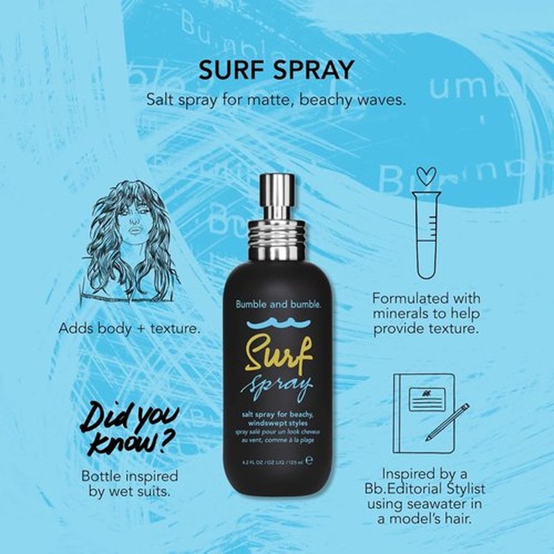 Bumble and bumble. Surf Sea Salt Spray - Volumizing Hair Mist for Tousled Beachy Texture | Ideal for Fine to Medium Hair