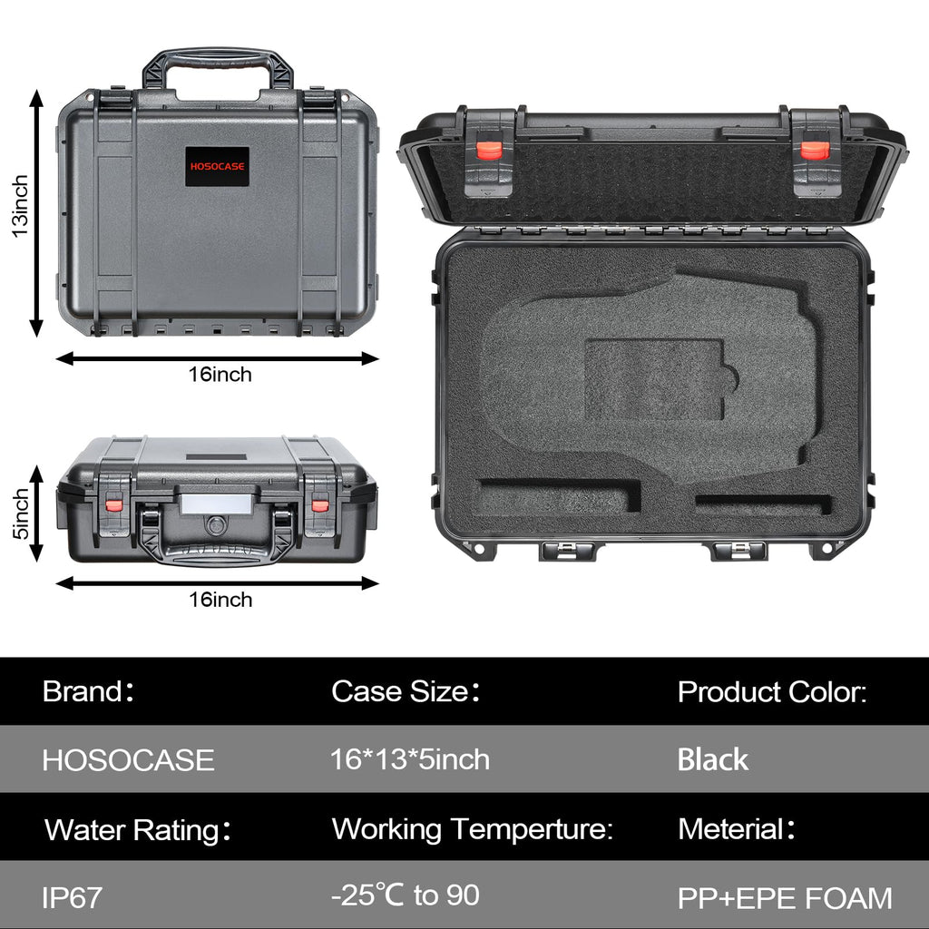 Case for NOCO Boost X GBX155 GB150 Waterproof Hard Protective Box for 4250A/3000A Carrying Storage Case for 12V Power Bank,Car Charger &Accessories (𝗖𝗮𝘀𝗲 𝗢𝗻𝗹𝘆, Not including other accessories)