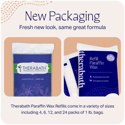 Therabath Paraffin Wax Refill - Thermotherapy - Use to Relieve Arthritis Discomfort, Stiff Muscles, & Dry Skin - for Hands, Feet, Body - Deeply Hydrates - Made in USA, 2 lb. Lavender Harmony