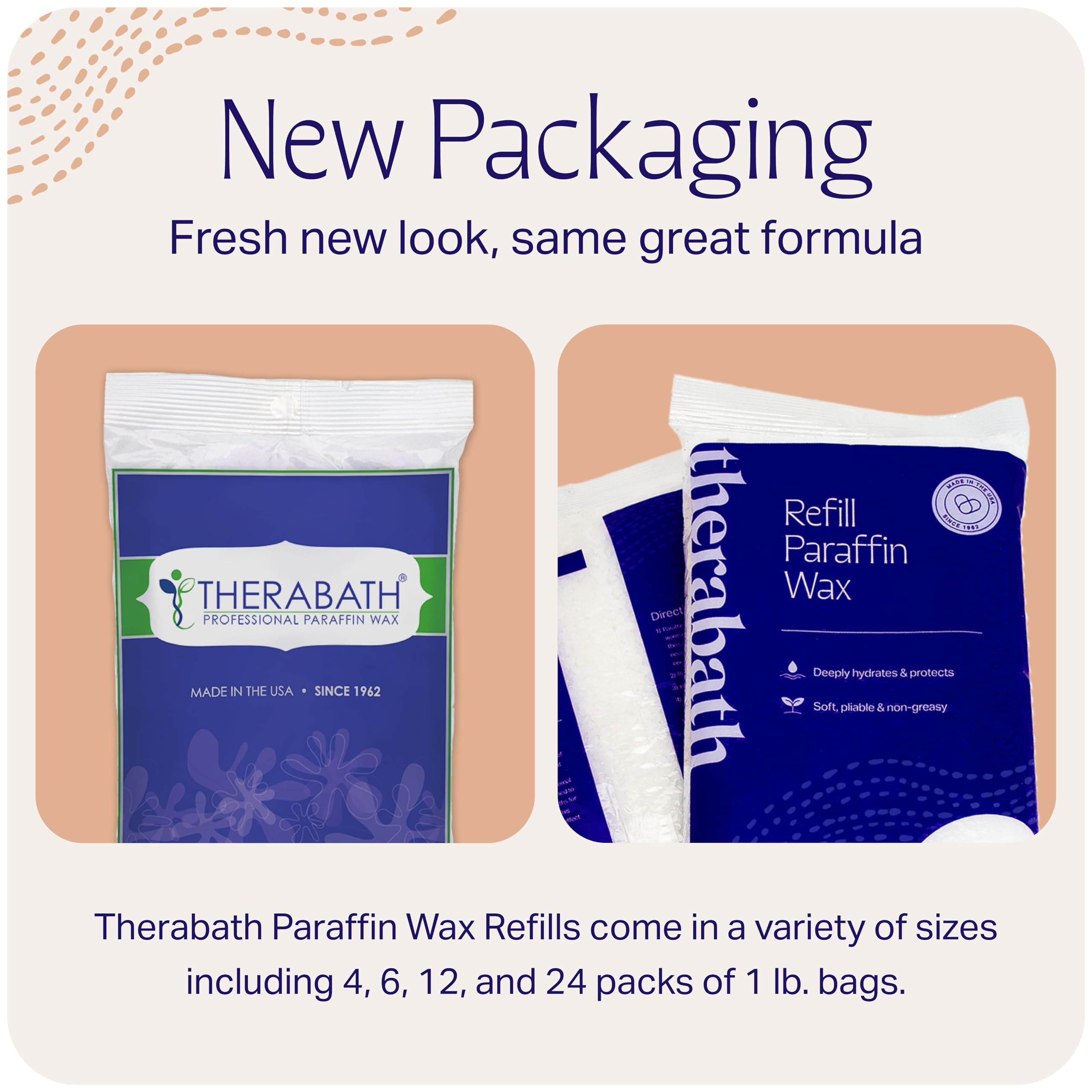 Therabath Paraffin Wax Refill - Thermotherapy - Use to Relieve Arthritis Discomfort, Stiff Muscles, & Dry Skin - For Hands, Feet, Body - Deeply Hydrates & Protects - Made in USA, 4 lb Lavender Harmony