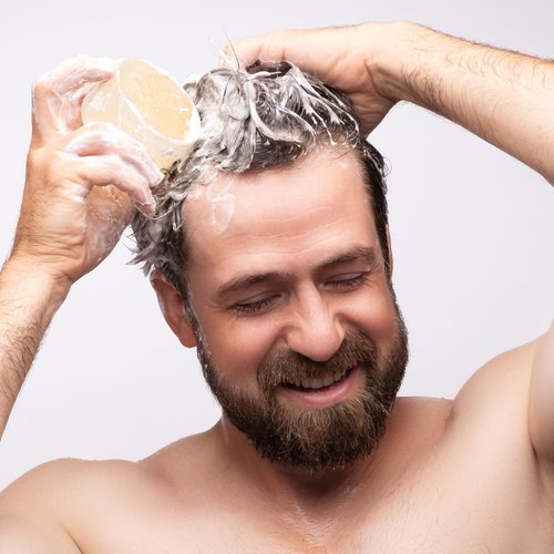 Men’s All-in-One Shampoo & Body Soap Bars – Extra Thick 1.6” Glycerin Hair & Body Soap Bars - 2 Soaps - Spiced Sawdust Scent - with Coconut Oil, Oat Protein & Cedarwood Oil - Made in USA - 14.5 oz