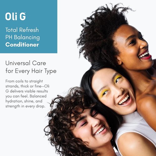 Oli G Total Refresh pH Balancing Hair Conditioner - Lightweight Daily Formula with Marula Oil & Shea Butter - 10 fl oz
