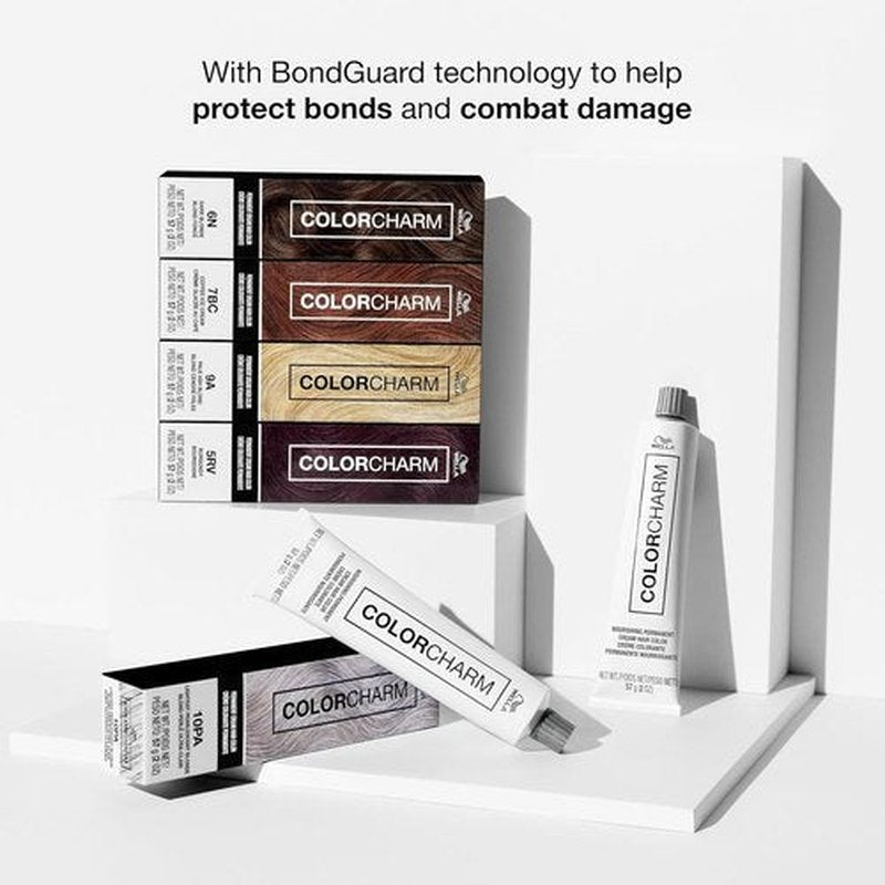 COLORCHARM Permanent Cream Hair Dye - High Lift Blonde with Natural Warm Tones | 100% Gray Coverage | 2 oz.