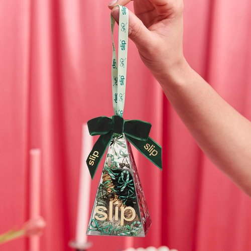 Skiennix Slip Skinny Scrunchies - Anti-Crease & Anti-Breakage Slipsilk™ Design | 4 Pure Silk Scrunchies in Sweetie Pie Packaging