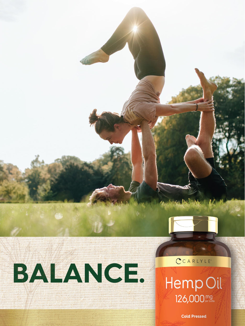 Carlyle Hemp Oil Softgel Capsules | 126,000 mg | 180 Count | Cold Pressed Supplement | Non-GMO and Gluten Free Formula