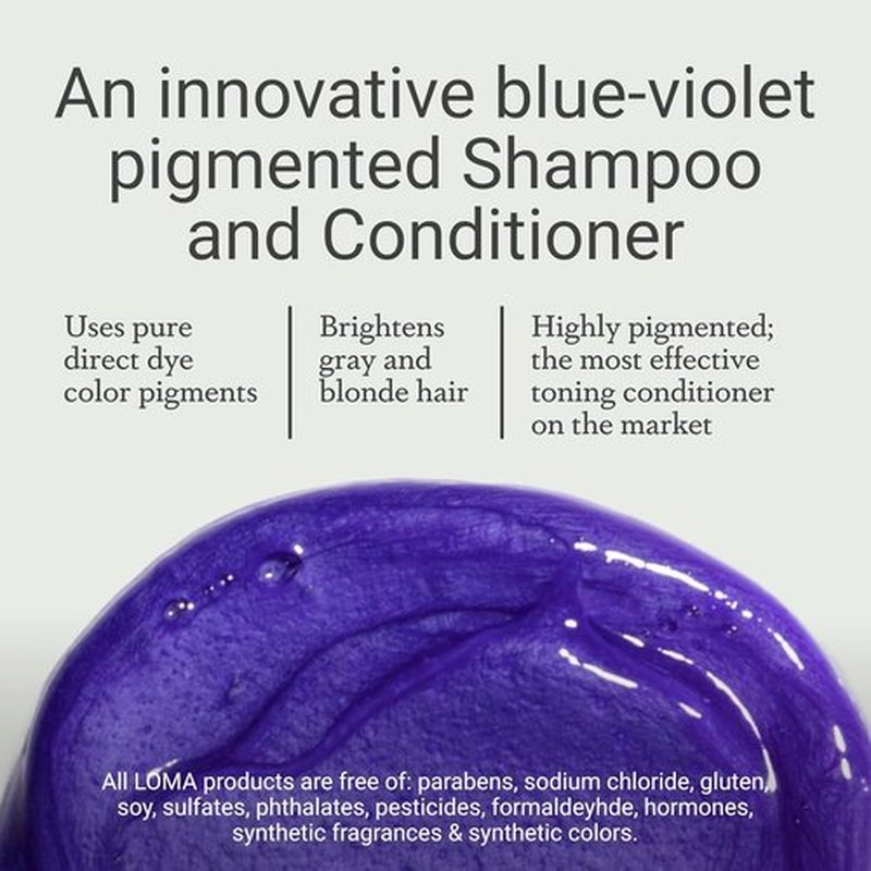 Loma Hair Care Violet Duo - Nourishing Shampoo and Conditioner Set for Color-Treated Hair