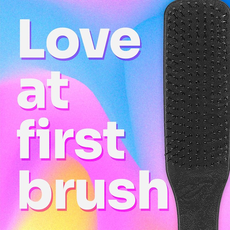 Wet Brush Detangling Hair Brush for Men - Black | Stimulates Scalp & Beard for Fuller, Stronger Hair