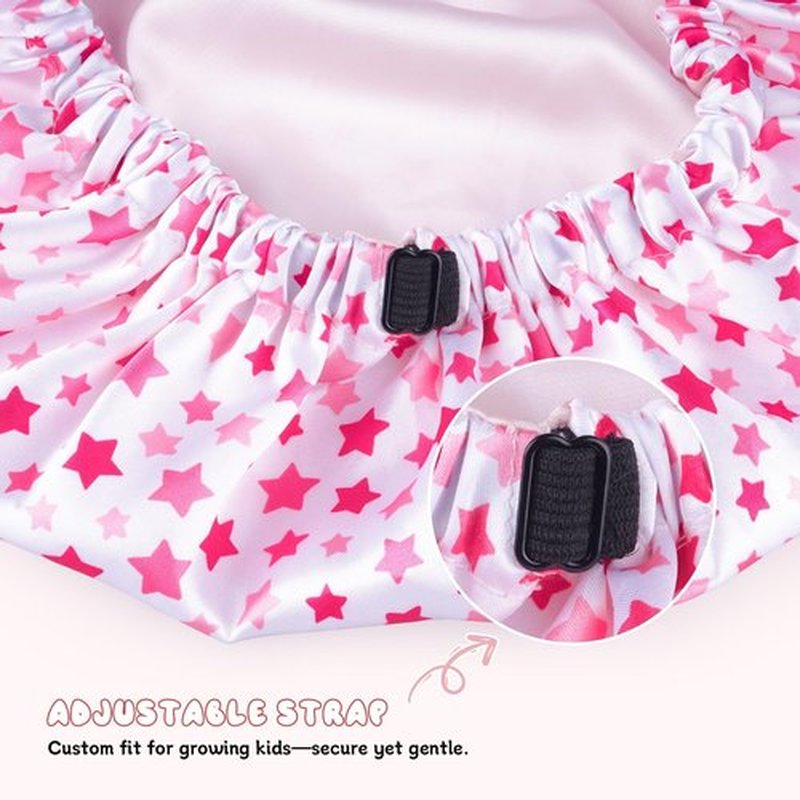 2PCS Baby Silk Satin Bonnet for Sleeping, Adjustable Infant Night Cap, Double Layer Toddler Bonnets for Infants (0-6 Months)