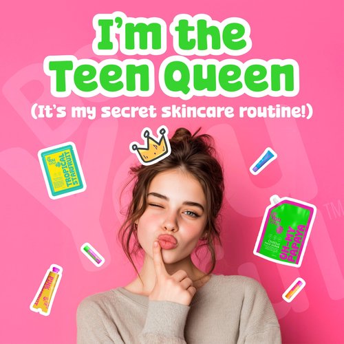 BeYoutiful ChillOut Gentle Acne Cleansing Face Wipes with Salicylic Acid for Teens and Kids, Easter Basket Stuffers, 60 Facial Pads, Vegan, Easter Gifts for Kids