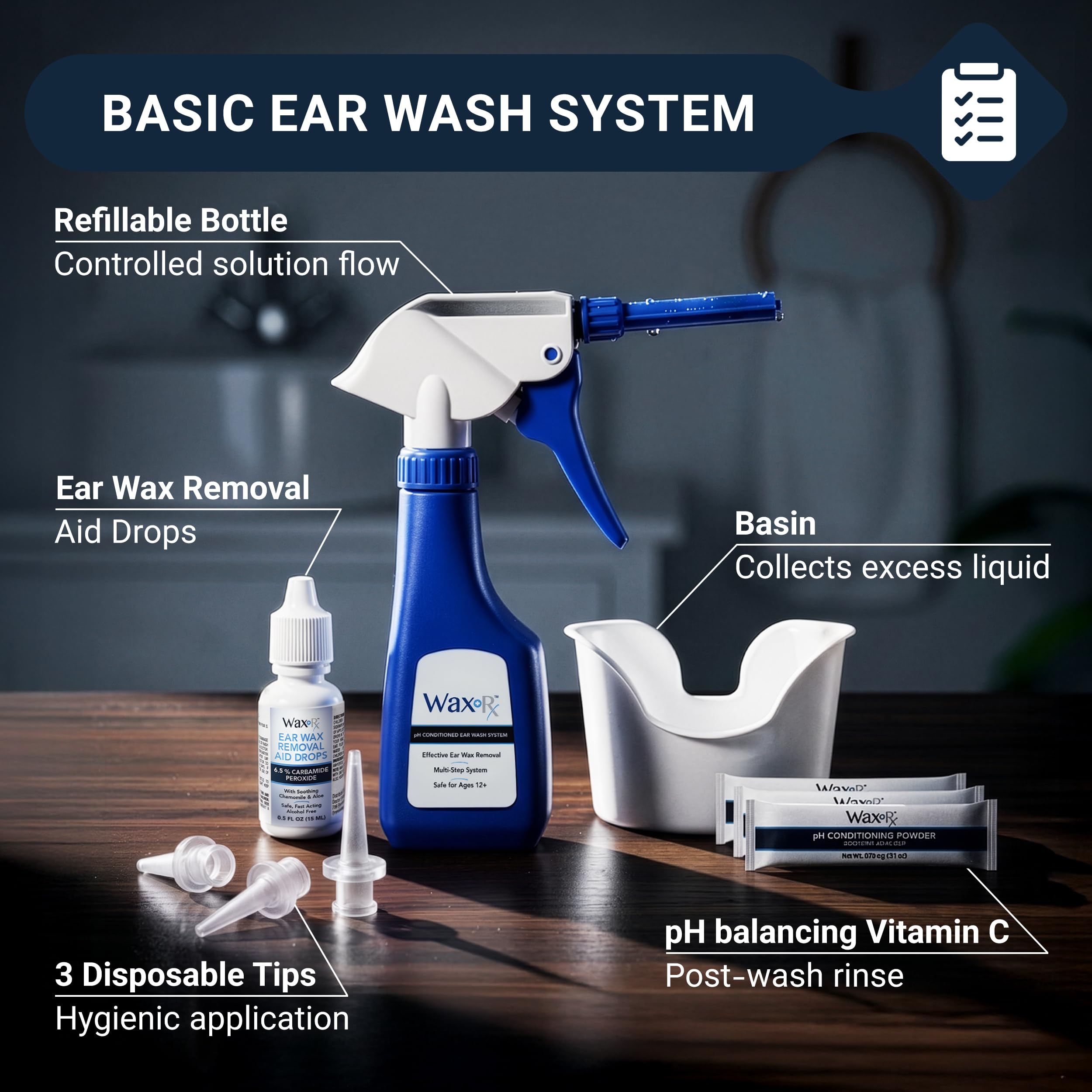 Doctor Easy Wax-Rx Ph Conditioned Ear Wash System, 15.2 Ounce