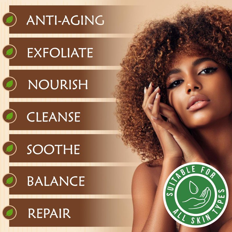 Plant Guru African Black Soap Paste 8 oz. - Pure & Natural Traditional Skincare for Face, Body & Hair. | Handmade Cleanser for All Skin Types. Imported From Ghana.