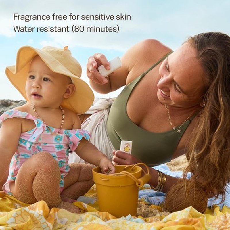 Sun Bum Baby Bum Mineral SPF 50 Sunscreen Stick - Travel Size, Unscented Protection for Sensitive Skin - 0.45 Oz
