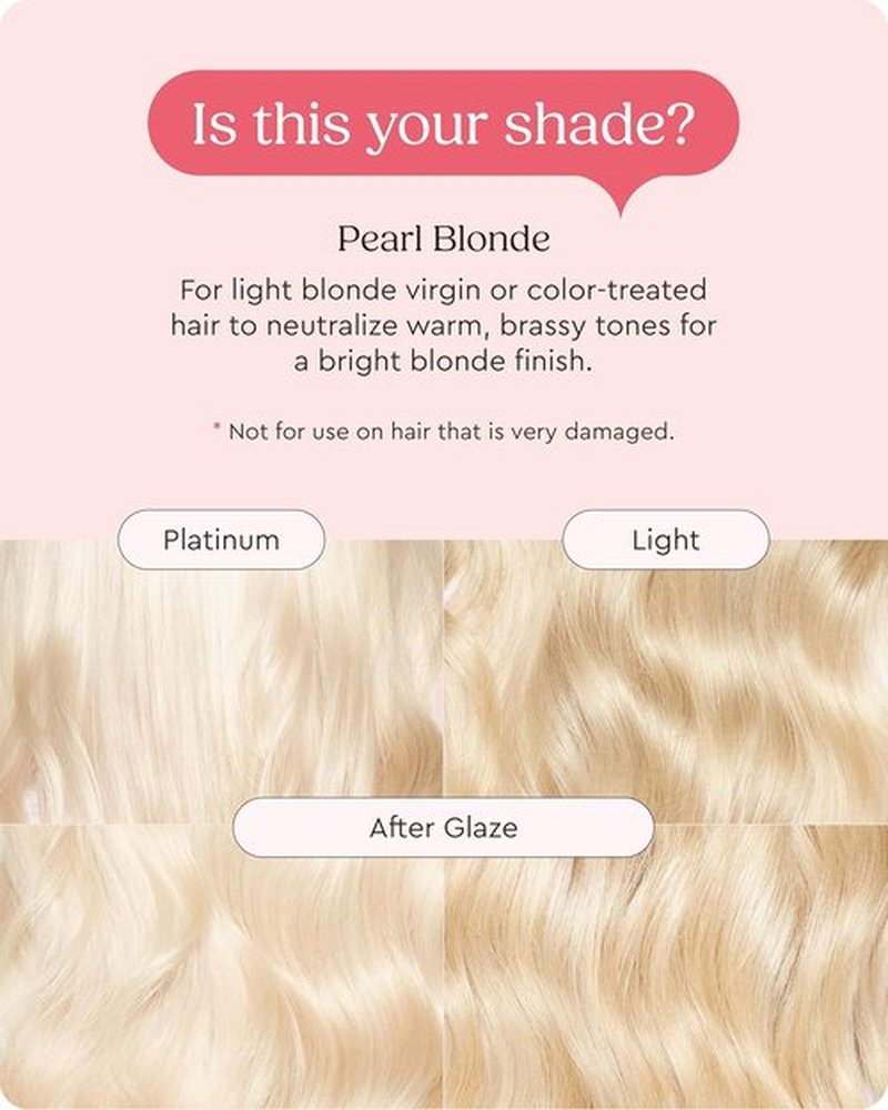 Glaze Supergloss Color Conditioning Gloss - Hydrating Semi-Permanent Hair Gloss for Light Blonde - 6.4 Fl Oz - Purple Pearl