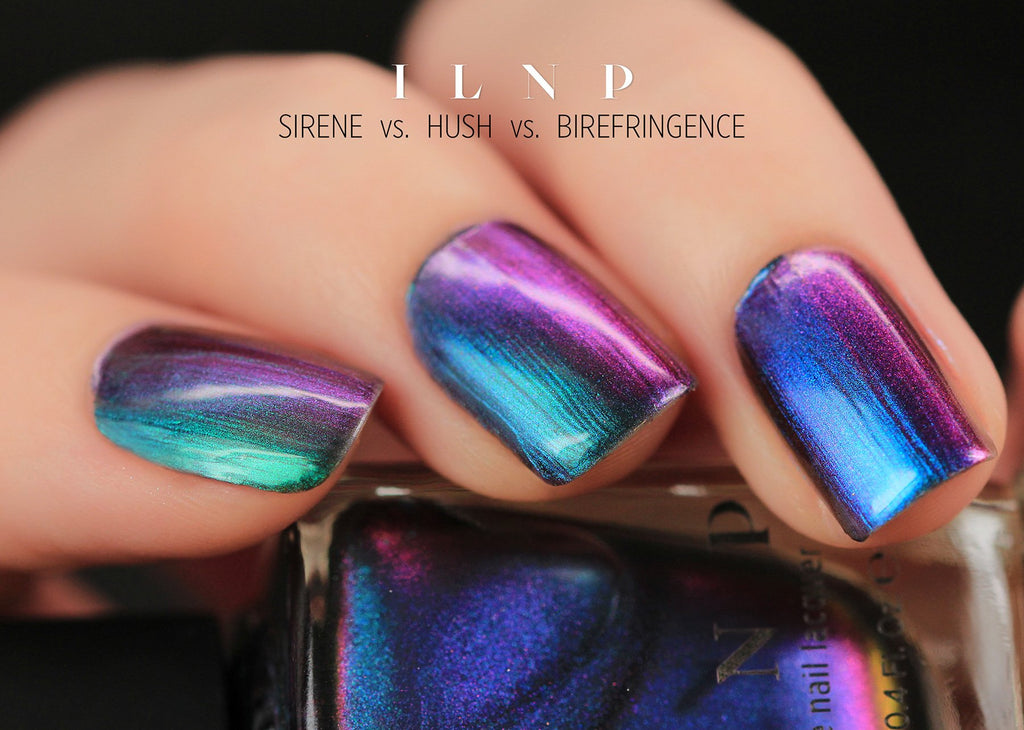 ILNP Birefringence - Blue, Purple, Red, Green, Yellow, Orange Ultra Chrome Color Shifting Nail Polish