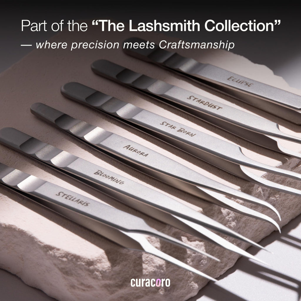 Curacoro Lash Tweezers, LashSmith Fine-Tipped Tweezer - Aurora