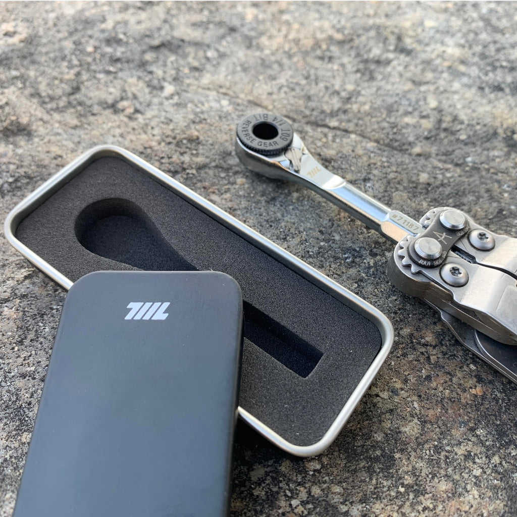 711L Hex End EDC Ratchet Wrench - Accessory for Multitools with 1/4" Hex Bits Adapters - Compatible with 1/4 Inch Socket Extensions