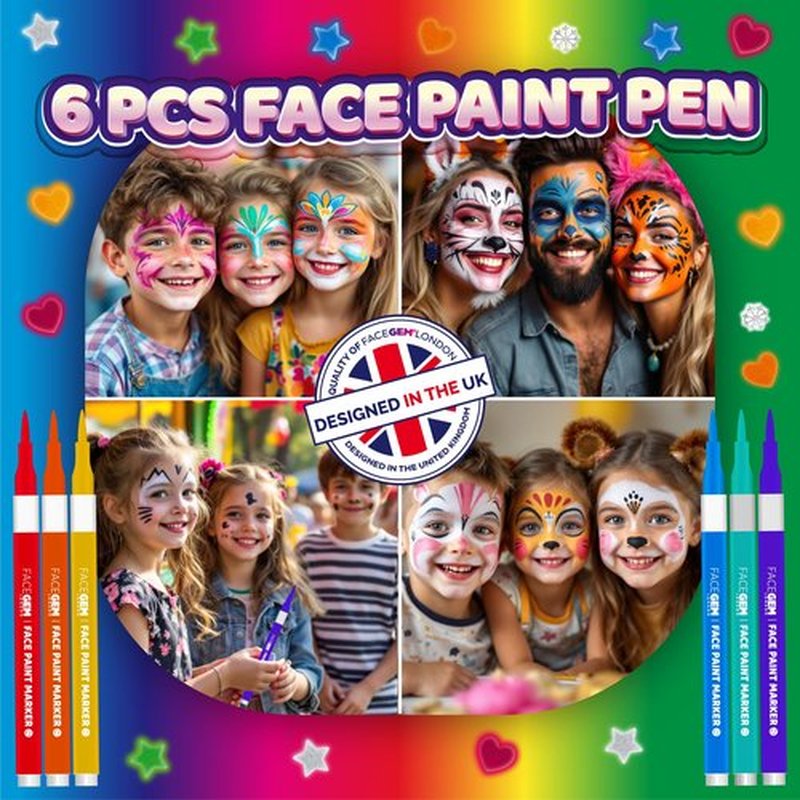 60 Colour – Glitter Tattoos for Kids, Glitter Tattoo Kit, Temporary Tattoos for kids, 200+ Stencils, 60 Colour (20 Neon), 6 PCS Face Paint, 1000+ Rhinestones, Surprise Gift Items